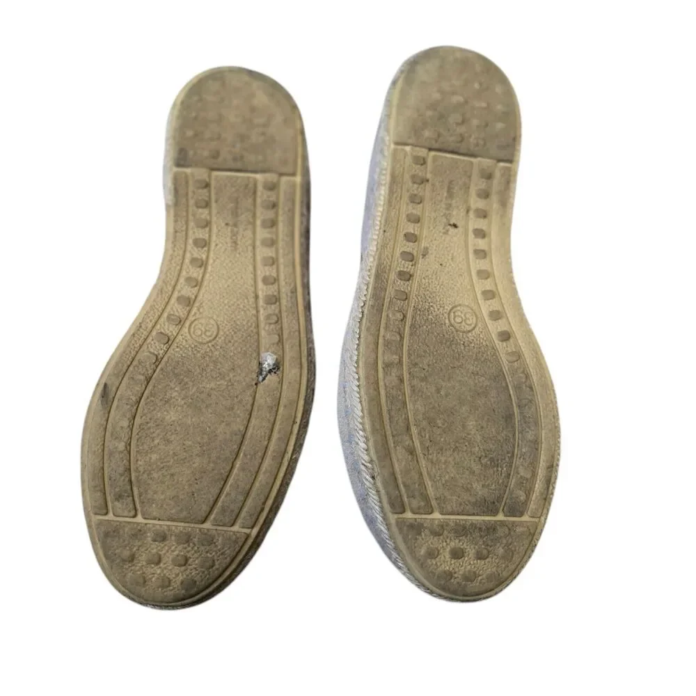 Verbenas‎ Gray Suede Espadrille Loafers Sz 39 Slip-On Casual Flats